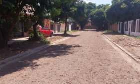 Provincia reanud� la pavimentaci�n de Ex V�a y sus obras de desag�e est�n en etapa final